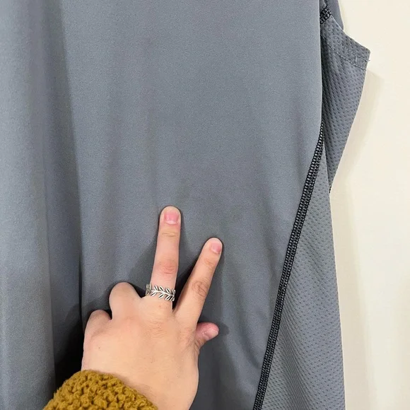 Adidas Gray Stripe Performance Muscle Tee - Picture 4 of 7